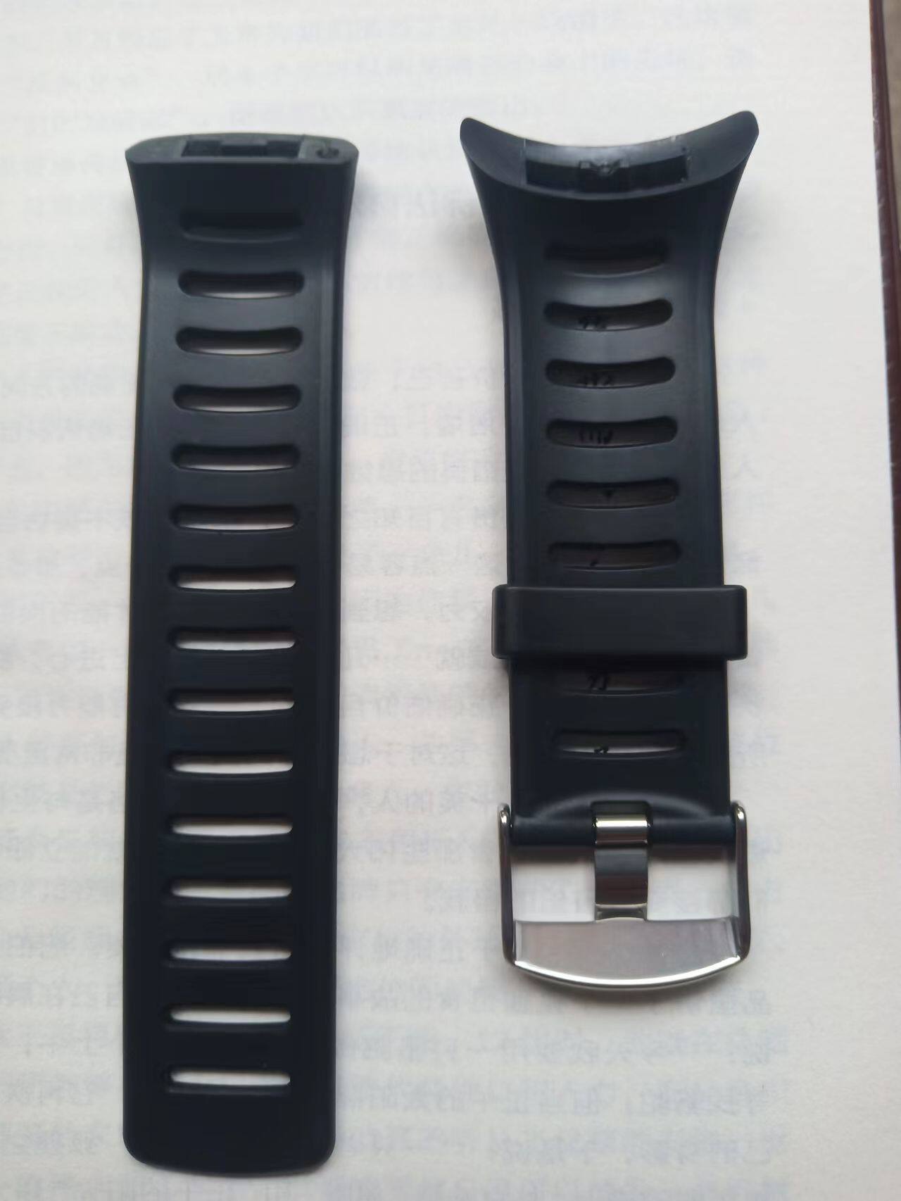 适用EZON宜准运动手表原装表带 T957黑色27-32mm接口表带