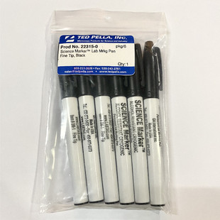 Ted Pella进口通用实验室标记笔低温实验室防水细尖记号笔22315-0
