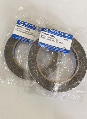 TED PELLA双面碳导电胶带胶片16073铝基无纺布扫描电镜专用 8mm