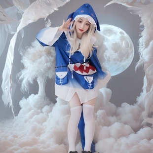 HololiveEN GwarGura噶呜古拉鲨鱼服COS服可爱古拉服漫展二次元女