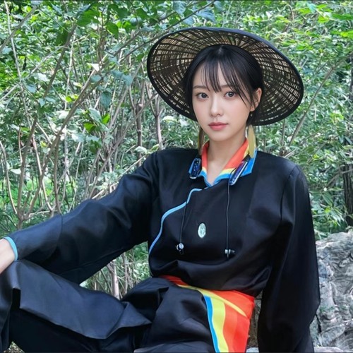 光遇彩染季武士裤彩虹桥漫服套装