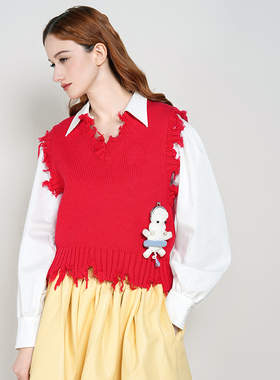 ANGEL CHEN陈安琪 原创设计 手勾小动物马甲