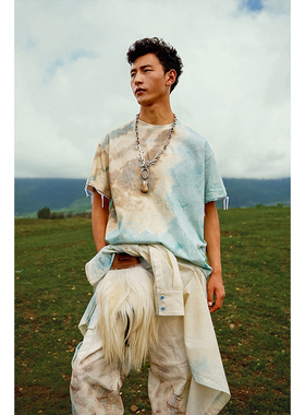 ANGEL CHEN陈安琪 AW24 白水台扎染印花T恤