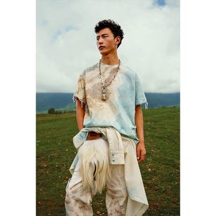 白水台扎染印花T恤 AW24 ANGEL CHEN陈安琪