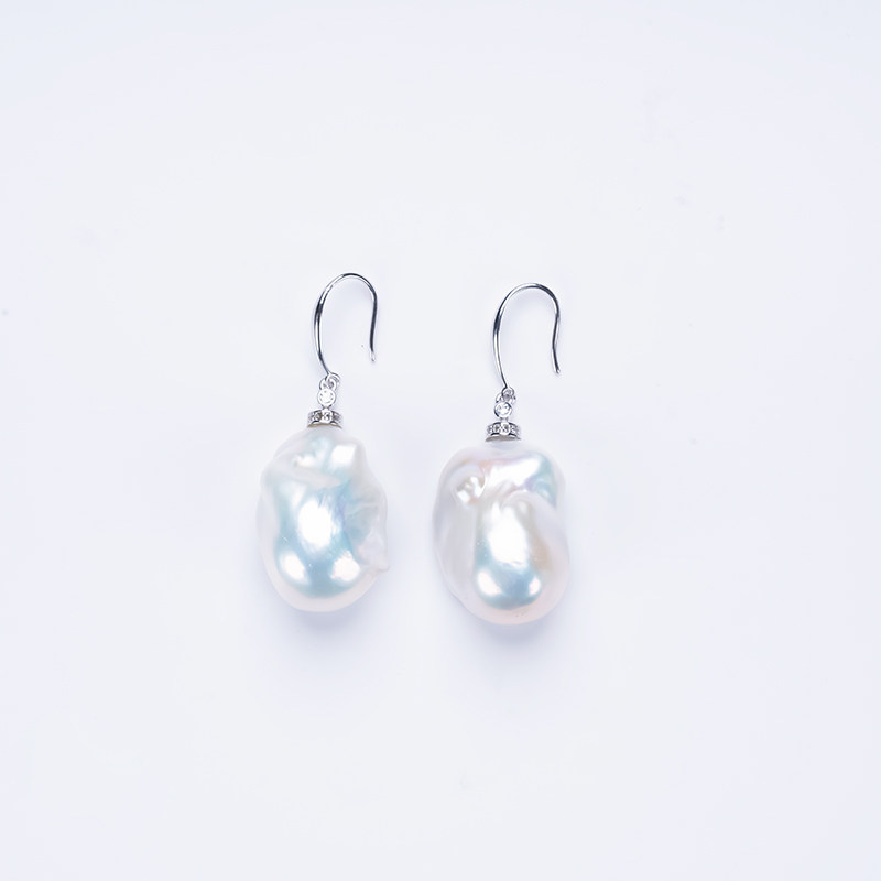 【爱迪生专场】爱迪生珍珠S925银白色巴洛克耳钩,珠宝/钻石/翡翠,耳饰,淘宝优惠券,粉丝福利购,淘宝优惠卷