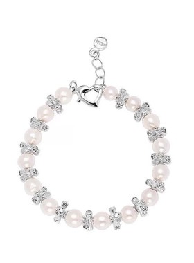 爱迪生珍珠时尚款白色珍珠手链7-8mm