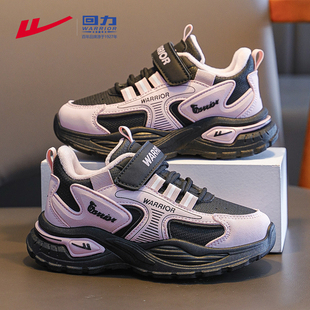 耐脏老爹鞋 回力女童二棉鞋 秋冬季 儿童皮面运动鞋 加绒加厚2025新款