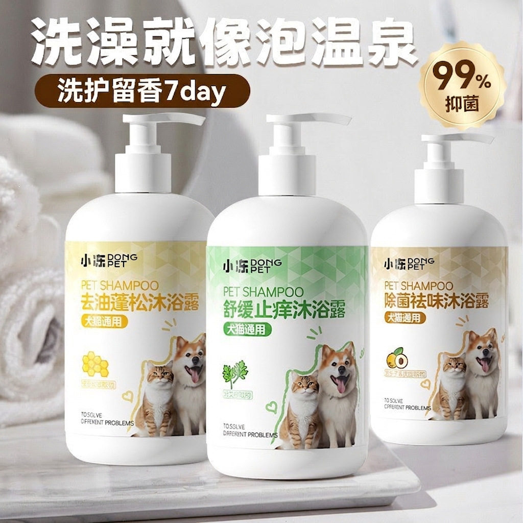 包邮狗狗沐浴露除菌止痒猫咪洗澡比熊泰迪除臭香波浴液宠物沐浴露