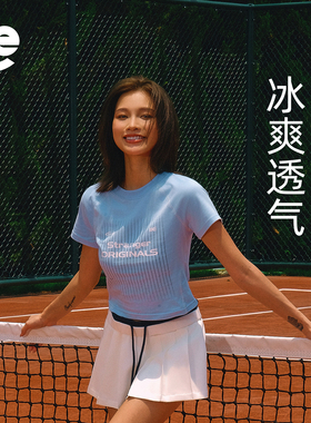 11E 美式复古字母印花圆领正肩短袖T恤女装夏季修身显瘦上衣