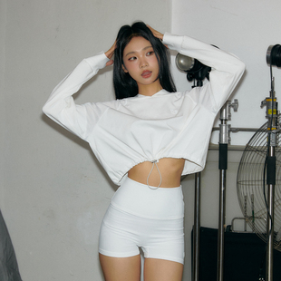 11E 秋季防晒休闲长袖套头连帽卫衣美式纯色百搭运动抽绳收束外套