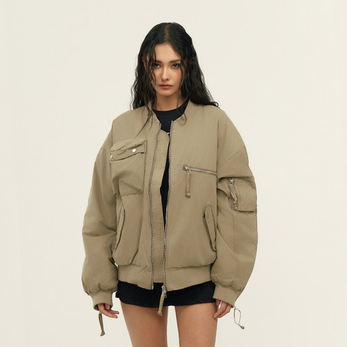 11E多口袋拉链工装夹克