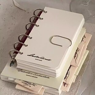 小红书同款 纯色简约笔记本小众ins高颜值学生空白活页手账记事本