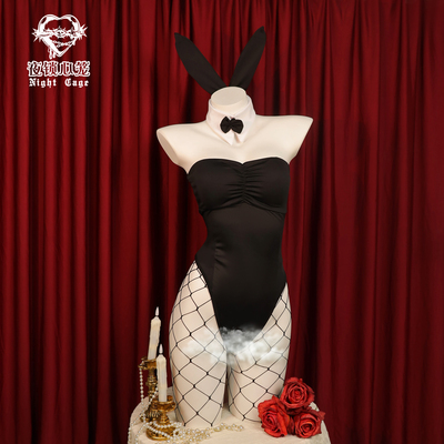 NC夜锁心笼「甜辣魅夜」兔女郎cos制服女仆兔耳朵套装qqny睡裙衣