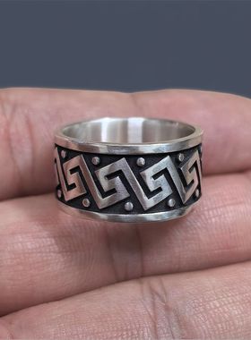 新款乌鸦张耀扬Roy同款戒指做旧复古个性时尚简约百搭高级感指环