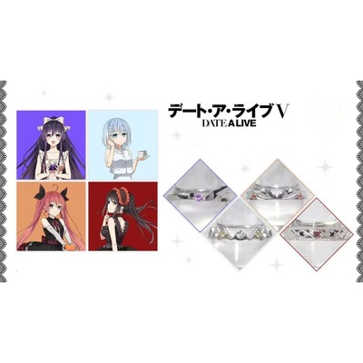 约会大作战联新款动周边戒指狂三十香折纸琴里动漫cos饰品男女指