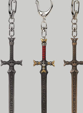 新款40K黑色圣堂黑剑钥匙扣游戏周边个性ins配件手办