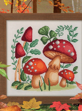 公主绣铺安卡ANC线/DMC线/R线自配套件精准印花套件A111小红蘑菇