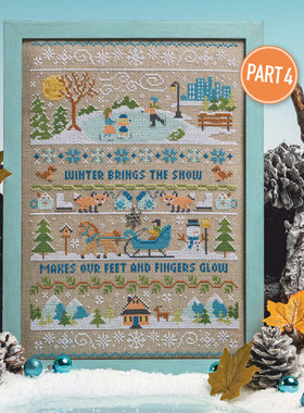 公主绣铺DMC自配套件纯棉线精准印花套件201211圣诞雪景