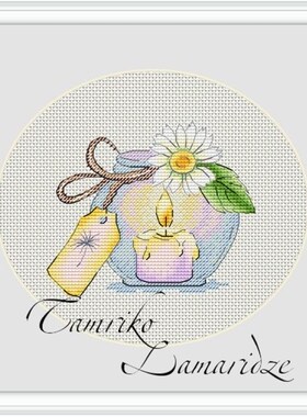 公主绣铺DMC自配套件纯棉线精准印花套件220116小瓶子花朵夏季夏