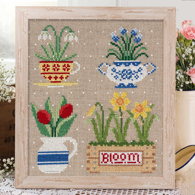 公主绣铺DMC线R线自配十字绣精准印花套件A146清新小花