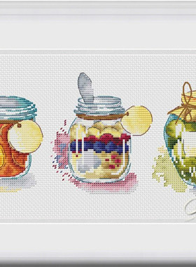 公主绣铺DMC自配套件纯棉线精准印花套件221230蜂蜜柚子茶