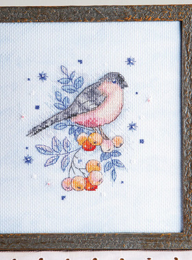 公主绣铺DMC自配套件纯棉线精准印花套件201218小鸟