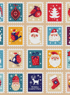 公主绣铺DMC自配套件纯棉线精准印花套件221225圣诞邮票