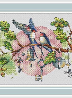 公主绣铺DMC自配套件纯棉线精准印花套件230822春天的小鸟