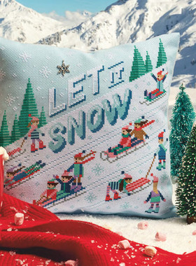 公主绣铺DMC自配套件纯棉线精准印花套件221228滑雪