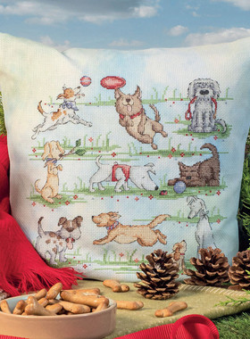 公主绣铺DMC自配套件纯棉线精准印花套件230124小狗