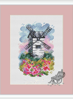 公主绣铺DMC自配套件纯棉线精准印花套件201008春天磨坊