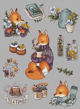 公主绣铺DMC自配套件纯棉线精准印花套件210215小狐狸