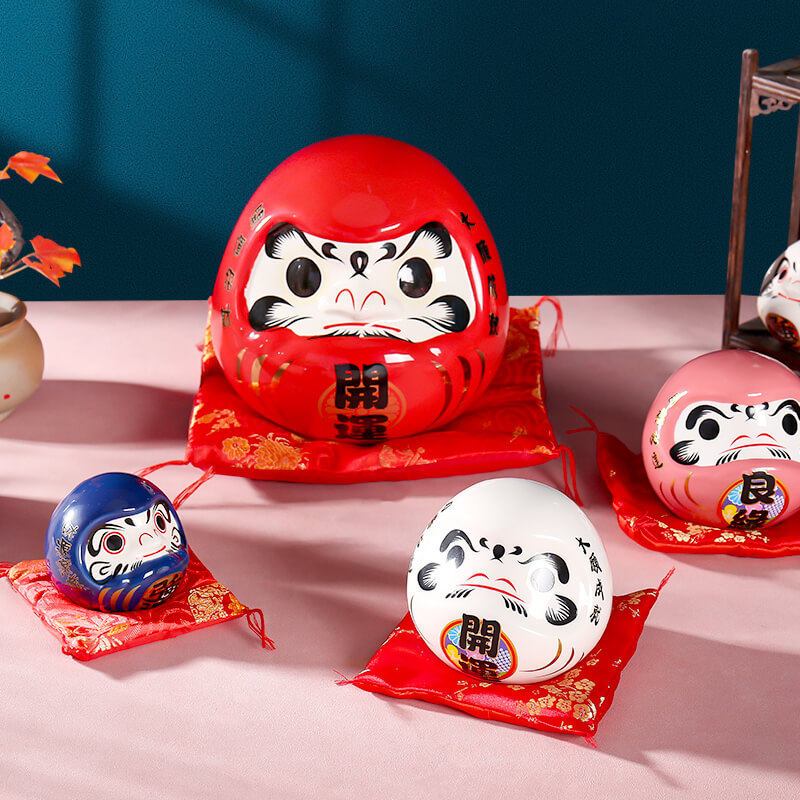 日本祈福招财达摩蛋日式料理酒店餐饮店铺开业家居玄关装饰品摆件