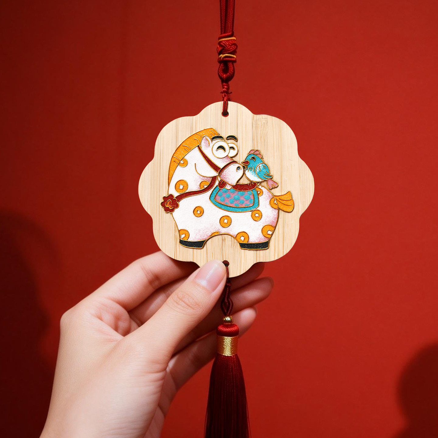 景韵阁马年好寓意双面挂件 掐丝珐琅画diy材料包手工礼物车挂,特色手工艺,景泰蓝,淘宝优惠券,粉丝福利购,淘宝优惠卷