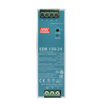 明纬EDR-150-24导轨开关电源6.5A