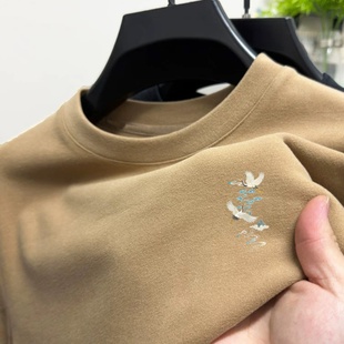 德绒长袖 海外订单尾货外贸撤回清仓 T恤男女宽松休闲内搭外穿上衣