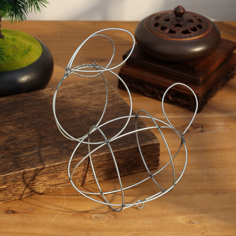 非遗兔子灯笼铁丝骨架手工diy制作花灯铁艺架子半成品材料配件框