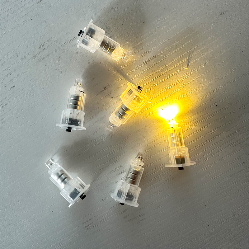 手提灯笼LED电子彩灯灯笼灯珠黄光长亮灯芯diy手工材料小灯泡