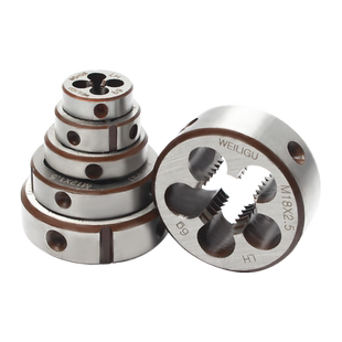 公制左旋圆板牙左螺牙开螺纹细牙螺丝开牙反牙加硬耐磨倒牙细丝扳