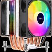 12代纯铜6热管CPU散热器1200静音风扇115X79X99螺丝固定2011i3i5