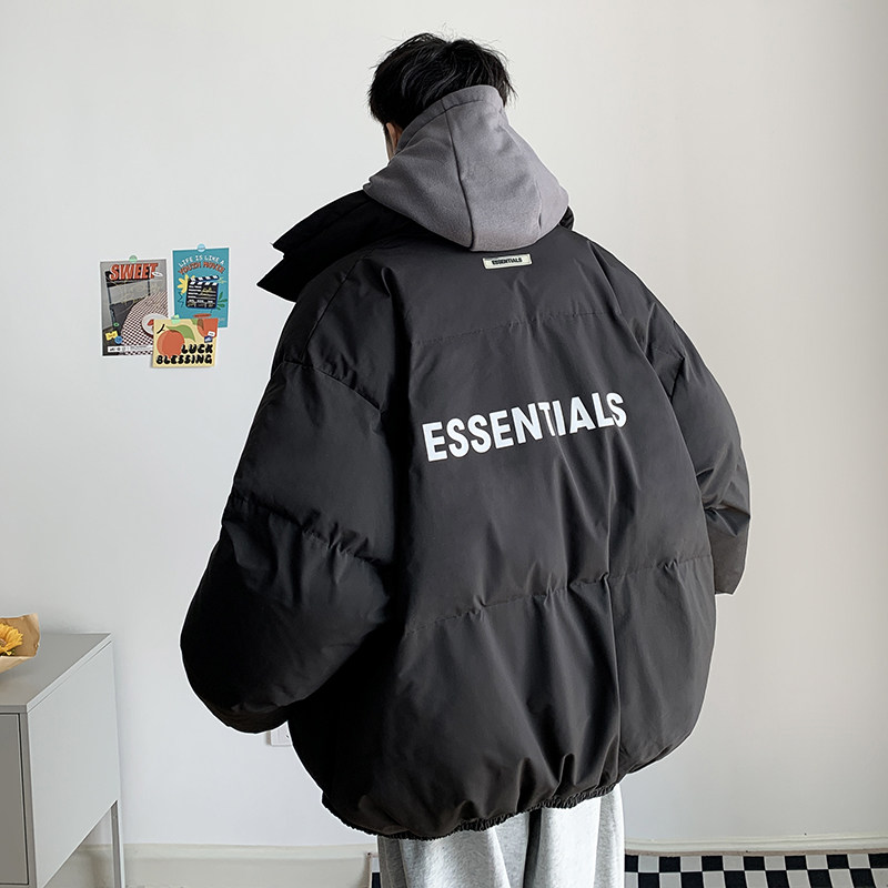 棉服羽绒服男士冬季加厚黑色2026新款面包服痞帅潮牌立领棉衣外套