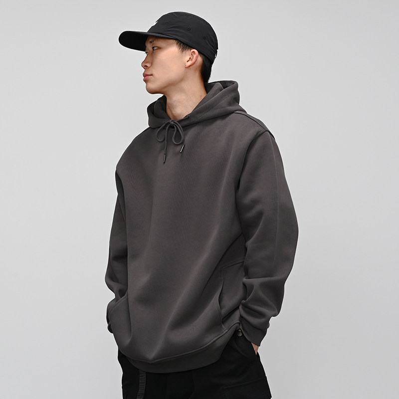 bboy 重磅纯色帽衫 街舞嘻哈净色长袖连帽卫衣hiphop说唱滑板潮流