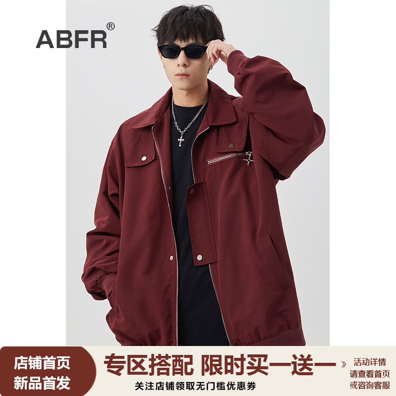 ABFR美式高街短款工装夹克男款秋秋季vintage欧美设计感复古外套