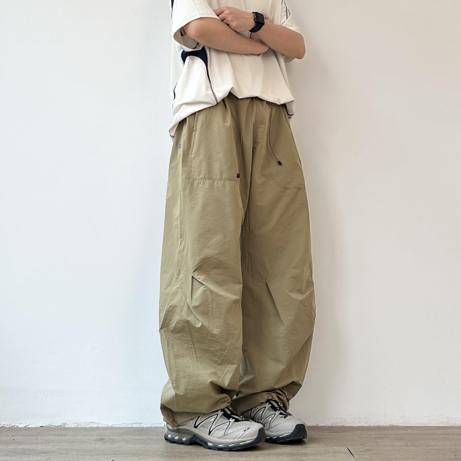 JOYZONE轻量化户外机能工装伞兵裤日系复古男夏季宽松薄款长裤子