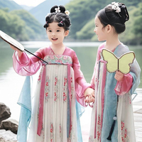 中國風(fēng)兒童齊胸漢服日常女童連衣裙古風(fēng)公主裙女寶唐裝古裝演出服