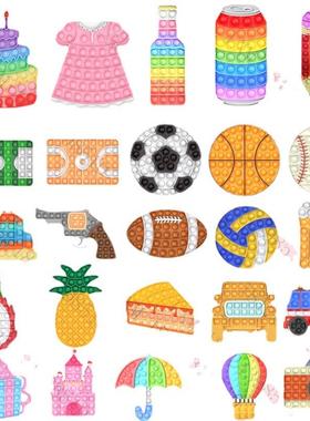 Letter Pop It Fidget Toys Hands Popins Simple e Squeeze