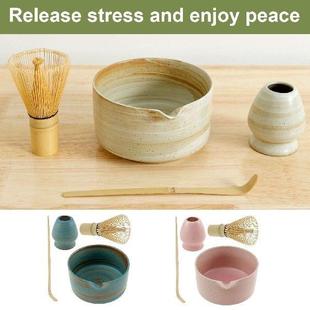 4Pcs Japanese Matcha Set Traditional Matcha Tea Set for Tea