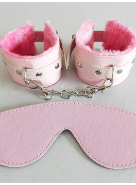 Sex toy binding bondage plush eye mask handcuff set 情趣用品