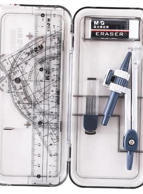8 Pcs/Set Compass Ruler Set Protractor Drawing Triangle Eras