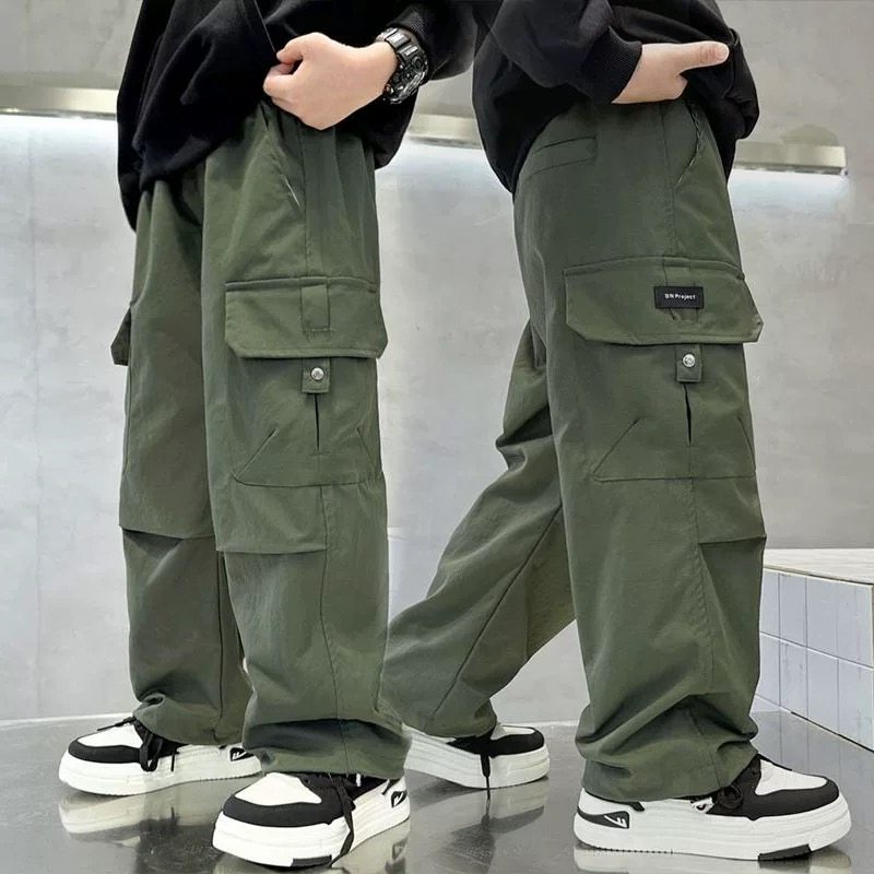 男童裤子春秋款2026男孩新款潮流中大童春季休闲百搭直筒工装裤潮,童装/婴儿装/亲子装,裤子,淘宝优惠券,粉丝福利购,淘宝优惠卷